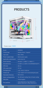 Vỏ máy tính chơi game kính cường lực SNOWMAN, USB 3.0, bán buôn nhà máy, khung máy tính ATX, vỏ máy tính OEM - Product Image 5
