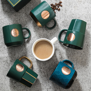 Toptan İskandinav yaratıcı seramik kahve kupa özel Logo bakır balık pulu bardak dövülmüş moskova <span class=keywords><strong>Mule</strong></span> kupa benzersiz porselen hediyeler - Product Image 2