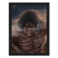 Cetak Poster Anime 3D Lenticular Flip Kustom Gambar 3D