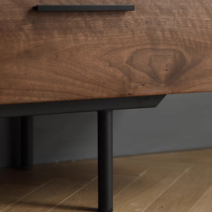 Meuble <span class=keywords><strong>TV</strong></span> en bois couleur bois, style français moderne et minimaliste, combinaison table basse, style italien luxe léger, bois massif - Product Image 4