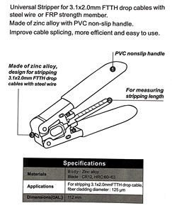 Outil de dénudage de câble FTTH Kico K-328 de haute qualité, dénudeur multi-fils pour <span class=keywords><strong>fibre</strong></span> optique - Product Image 6