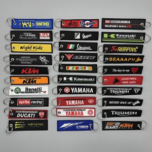 Llavero de Motocicleta con Etiqueta de Tela Bordada, Porta Llaves para Moto - Product Image 1