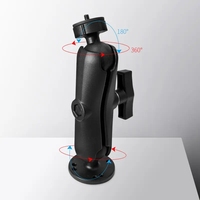 Adaptateur de fixation pour caméra avec tête à rotule et poignée de guidon, support de trépied à dégagement rapide de 1,5 pouces avec filetage universel 1/4