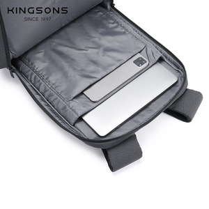 Kingsons Business <b>Backpack</b> Dark Gray Laptop <b>Compartment</b> Men's Casual Travel <b>Backpack</b> - Product Image 3