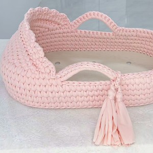 Cesto Neonato Moses in Corda di Cotone Lavorato a Mano con Design Moderno, Materassino Incluso, Regalo <span class=keywords><strong>per</strong></span> Neonati e Bambini, Ideale <span class=keywords><strong>per</strong></span> Camera da Letto e Soggiorno - Product Image 3