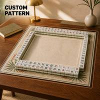 Tapis de Mahjong Américain Personnalisé, Imprimé par Sublimation, Antidérapant, en Caoutchouc Naturel, pour Soirée de Mahjong