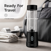 Mixeur-presse-agrumes portable USB rechargeable avec 12 lames en acier inoxydable pour broyage de glace, personnalisable avec logo, pour usage domestique et extérieur