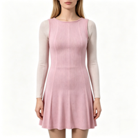 Robe pull sans manches en tricot moelleux pour femme, personnalisée OEM & ODM, haute qualité, vêtements pour femme