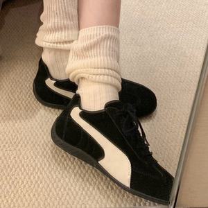 Lightweight 2026 Spring Autumn Leather Training <b>Shoes</b> Soft-Soled Thick-Sole German Design Retro Walking Style Fashion Trend - Product Image 5