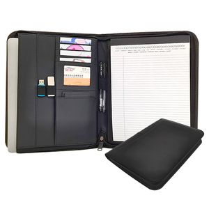 Modernqiu Tùy Chỉnh A4 Kích Thước PU Da Kinh Doanh <span class=keywords><strong>Padfolio</strong></span> Chất Lượng Cao Zippered Phỏng Vấn Danh Mục Đầu Tư Da Thư Mục - Product Image 6