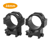 Support de lunette tactique en alliage d'aluminium 34 mm avec base 21 mm pour viseur laser, accessoire de chasse extérieur durable à dégagement rapide pour télescope