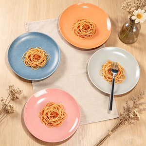 Platos de Cerámica Modernos Color Rosa para Bistec, Platos Planos Blancos de Cerámica de Alta Calidad para Vajilla de Hotel y Restaurante, Gran Venta - Product Image 3