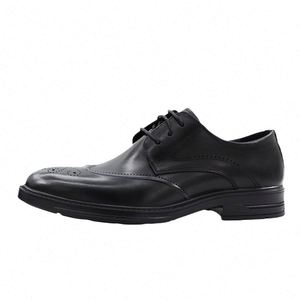 Chaussures habillées de luxe originales en cuir à lacets et bout pointu pour affaires et mariages, respirantes, légères, antidérapantes, avec patchwork en caoutchouc – Collection 2025 - Product Image 2