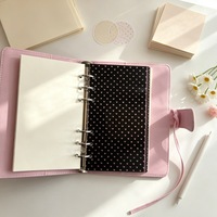 Séparateurs de pages en acrylique A6 en forme de cœur, noir, blanc, rose, transparent, pour carnets à feuilles mobiles, style journal pour filles, cadeau transfrontalier