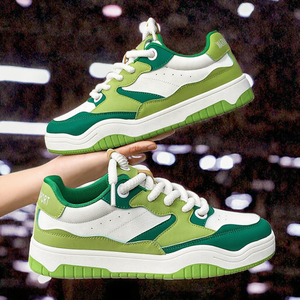 Chaussures de sport épaisses personnalisées avec logo, à semelle épaisse, pour hommes, en maille verte respirante, pour le skateboard, faible MOQ, par le fabricant - Product Image 3