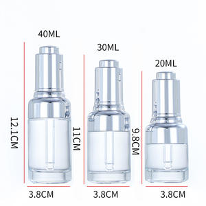 Emballage <span class=keywords><strong>cosmétique</strong></span> 20ml 30ml flacons compte-gouttes d'huile essentielle <span class=keywords><strong>en</strong></span> verre à capuchon doré pour sérum de soin de la peau - Product Image 6