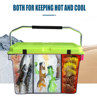 Glacière à Roulettes en Plastique 60 qt pour Randonnée, Ensemble Glacière et Boîte Isotherme
