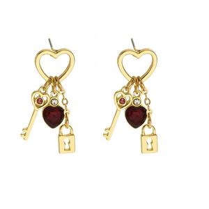 French Luxury Diamond Lock Series <b>Small</b> High-Grade Sense Simple Light <b>Earrings</b> <b>for</b> <b>Women</b> Fashion Drop <b>Earrings</b> - Product Image 5