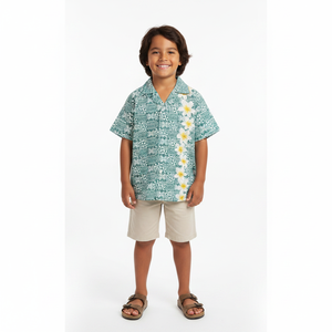 Completo coordinato genitore-figlio con motivi tradizionali polinesiani, camicia e vestito taglie forti, stampa personalizzata, set famiglia, abito polinesiano samoano - Product Image 5