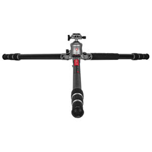 Kingjoy C83 + B30 Chuyên Nghiệp Tripod Đứng Sợi Carbon Video Máy Ảnh Tripod 4 Phần Sliver Tripod Kit OEM Chào Đón - Product Image 6