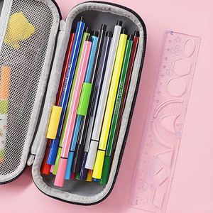 Customized Black Rectangular Zipper Travel <b>Case</b> Brand EVA Earphone Cable Storage Organizer - Product Image 3