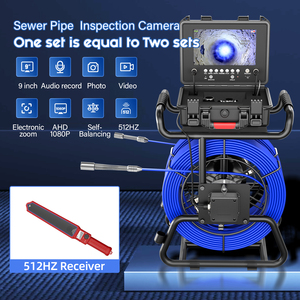 Caméra d'inspection de canalisation Motewang avec écran 9 pouces 1080p, câble 7 mm, récepteur 512 Hz, auto-nivelante, avec capteur CMOS - Product Image 2