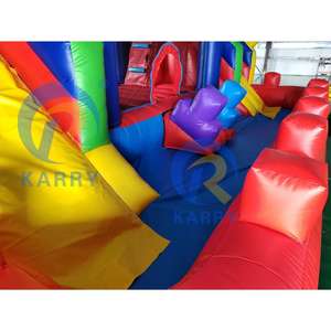 Château gonflable de videur de prix usine avec le château gonflable de videur de double ruelle de toboggan avec le château sautant d'enfants - Product Image 3