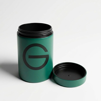 Boîte en métal de qualité alimentaire de 1000 ml pour grains de café, conteneur de stockage de thé vert, boîte hermétique avec couvercle et cuillère