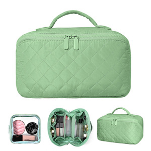 PLAYMAX New Eco-Friendly Zipper Medium Capacity Portable <b>Makeup</b> Bag Soft Handle <b>Makeup</b> Brush <b>Organizer</b> Durable Foldable Premium - Product Image 5