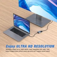 Câble adaptateur USB Type C vers VGA avec conducteur en aluminium, blindage tressé, gaine en PVC - En stock