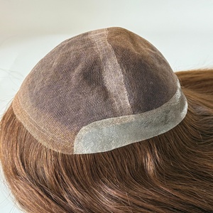 Women's Indian Remy Hair <b>Toupee</b> & Wigs for Thinning Hair-Natural Wave PU Base 100% Hand Tied Soft Smooth Feeling Custom Made - Product Image 4