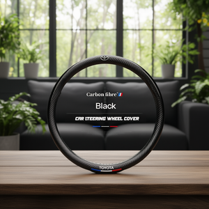 Funda para Volante de Fibra de Carbono Toyota, Negra, Ajuste Universal - Product Image 2