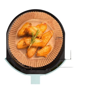Air Fryer Parchment Paper Round Tray 100 Pcs Oil Absorbing Baking Mat For Cooking Frying Grilling Food Prep - Product Image 2