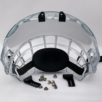 Visière intégrale de hockey FV1 pour adulte senior, transparente, certifiée, combo casque et visière intégrale de hockey, anti-rayures/anti-buée