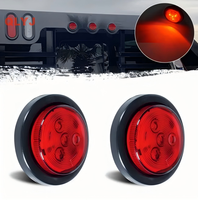 Nouvelle Feuille de Signalisation Latérale LED Ronde de 2,5 pouces, Feu de Position Arrière, Certifié DOT, Étanche IP65, DC12V