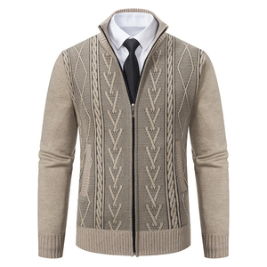 TONGYANG Cardigan da Uomo Autunnale, Maglione Invernale Caldo, Giacca di Alta Qualità con Collo Alto e Cerniera - Product Image 2