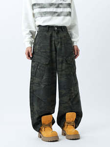 Kai6007/Pantalon décontracté de style américain, camouflage, vêtements de travail, pantalon ample pour homme, jambe large, machette, nouveau modèle 2026, grande taille - Product Image 2