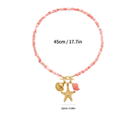 Collier ras du cou en acier inoxydable avec pendentifs multiples et perles coquillages, bijoux empilables, cadeau souvenir