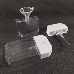 Square Keychain Silicone <b>Spray</b> Bottle with Box Portable Lanyard Plastic Refillable Travel Bottle - Product Image 5