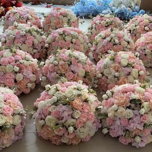 Decorazione di nozze bianco e blu fiore palla tavolo fiore centrotavola fiore artificiale <span class=keywords><strong>centro</strong></span> pezzo per la decorazione di eventi - Product Image 1