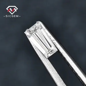 优质的法棍切割实验室创造了VVS白色D彩色钻石珠宝宝石每克拉合成松散的莫沙石价格