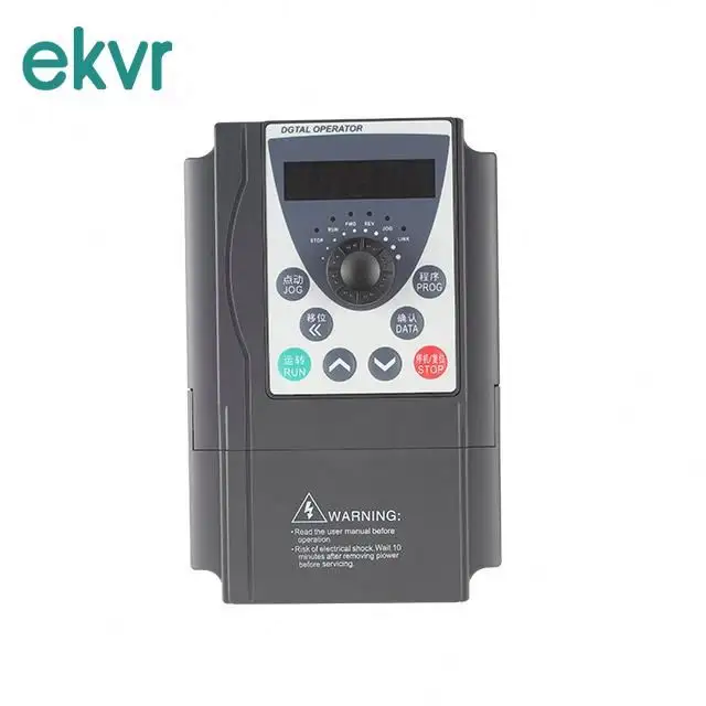 EKVR Inverter AC, konverter frekuensi variabel Driver kecepatan variabel 50/60Hz, Drive AC 0,75kw 3 fase ke 220V 220V