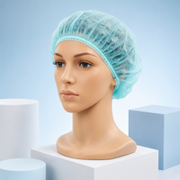 Bonnet bouffant jetable non tissé avec bande élastique simple ou double pour la restauration, la cuisine et la transformation alimentaire