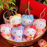 Venta al por mayor: Los más populares, originales, 12 piezas/set, Sanrio Hello Meow Blessings Mini Series, llaveros de caja sorpresa, juguetes.