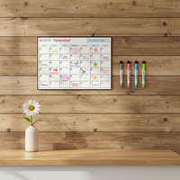Kit de décoration de dortoir moderne personnalisé en feutre uni, amovible, réutilisable, durable, flexible, facile à coller, planificateur interactif hebdomadaire et mensuel