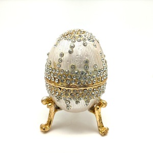 Boîte à bijoux en forme d'œuf de <span class=keywords><strong>style</strong></span> <span class=keywords><strong>Fabergé</strong></span>, cadeau de mariage, porte-bague, figurine de collection, boîte en cristal, cadeau unique pour la décoration de la maison - Product Image 6