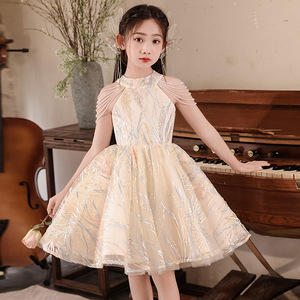Precioso vestido <span class=keywords><strong>de</strong></span> actuación <span class=keywords><strong>de</strong></span> piano para niñas <span class=keywords><strong>de</strong></span> lujo elegante niña princesa fiestas C Show vestido <span class=keywords><strong>de</strong></span> anfitriona - Product Image 3