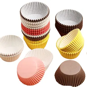 Перерабатываемые тюльпановые вкладыши для кексов, бумажные стаканчики для выпечки, круглые мини-вкладыши для кексов