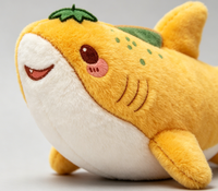 Boneka Paus Kuning Kustom, Mainan Hewan Laut Lembut Isi Kapas PP, Desain Bordir untuk Menghilangkan Stres, Suvenir Promosi