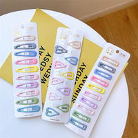 YUCAT Vente en gros Mode Enfants Ensemble de 10 pinces à cheveux couleur bonbon Accessoires barrettes épingles à cheveux pour filles et enfants